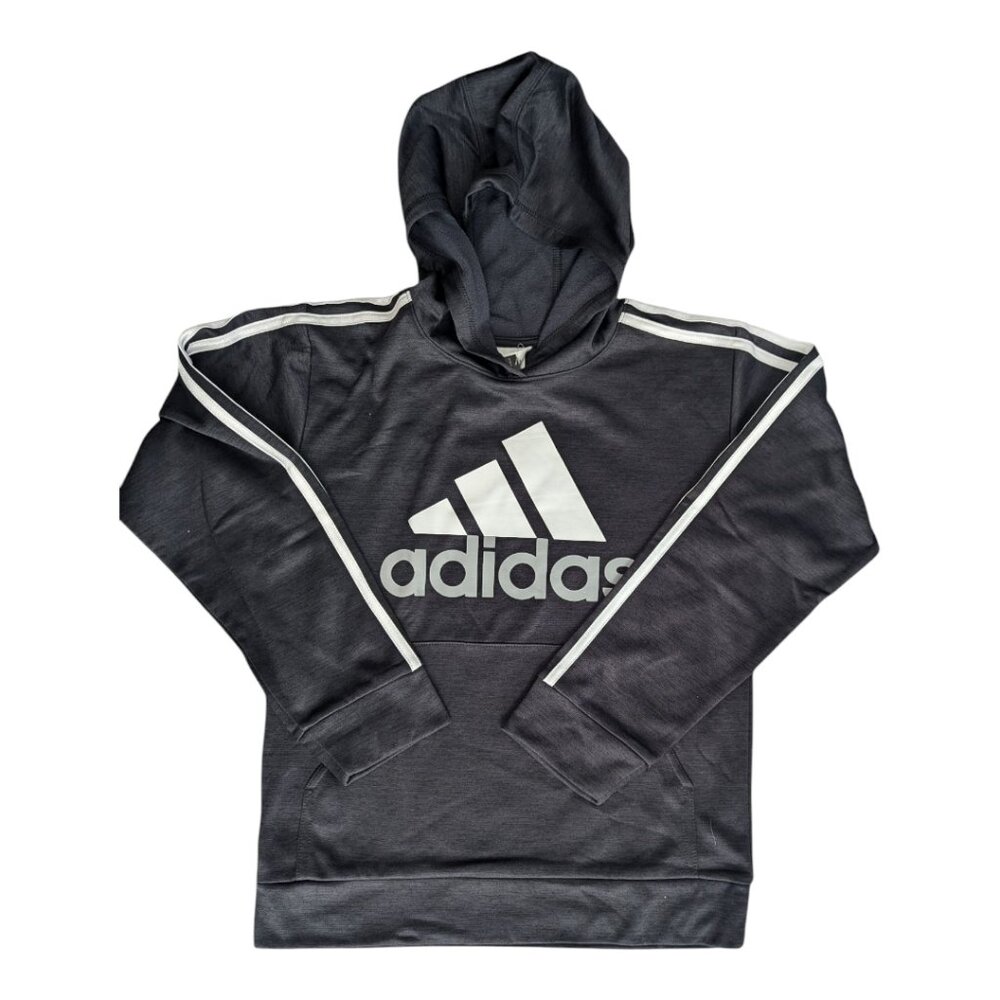 ADIDAS ~ Boy's Black Pullover Hoodie ~ M 10/12